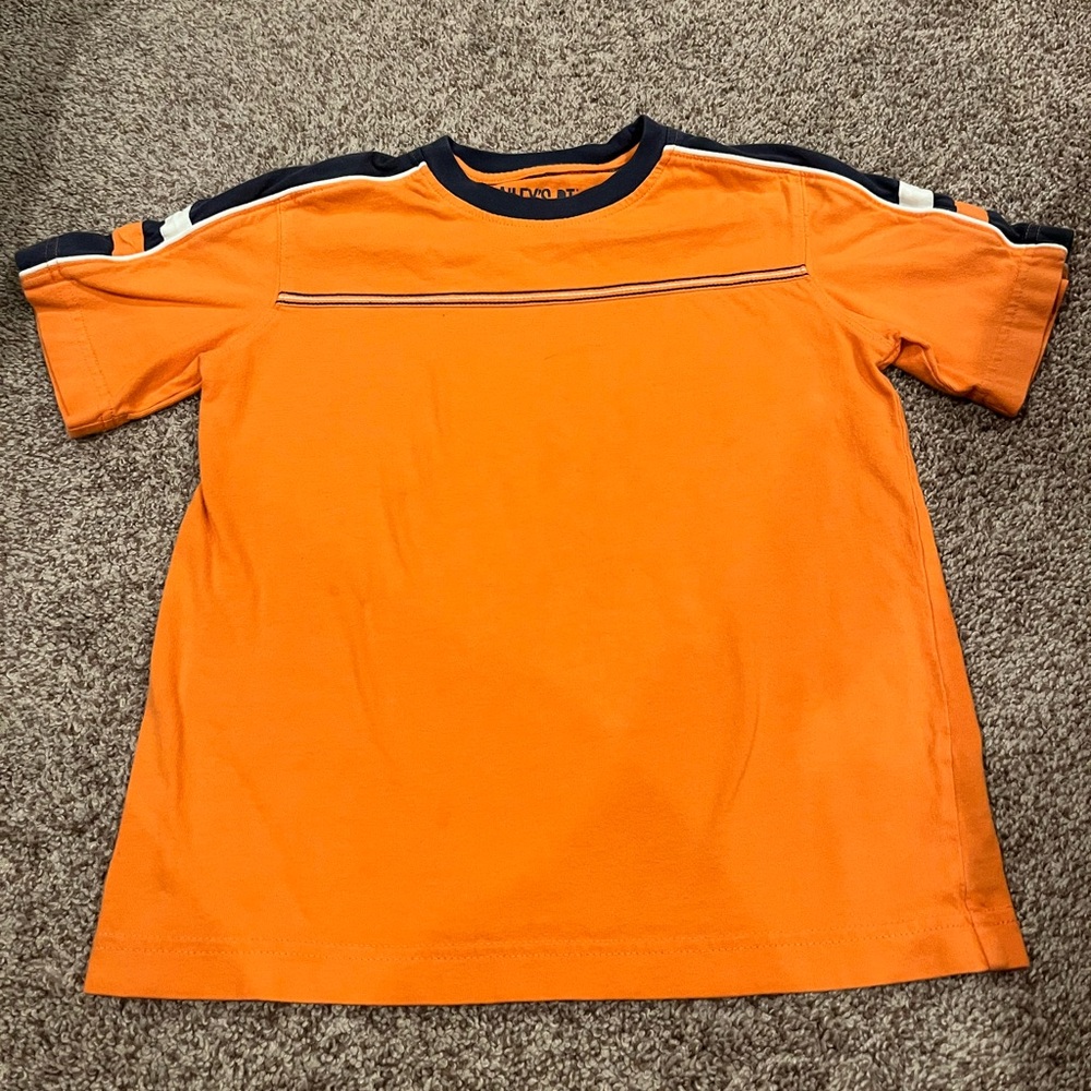 Orange, blue, and white Bailey’s PT T-shirt